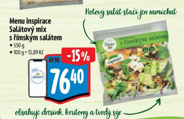 Menu inspirace Salátový mix s římským salátem