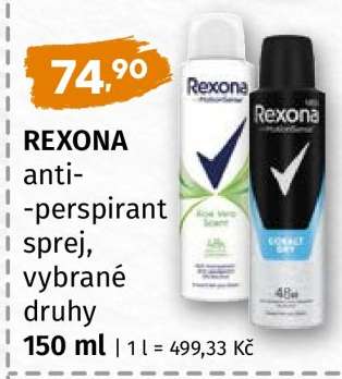 REXONA anti-perspirant sprej, vybrané druhy
