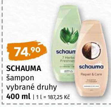 SCHAUMA šampon vybrané druhy
