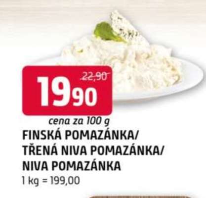 Finská pomazánka/Třená niva pomazánka/Niva pomazánka