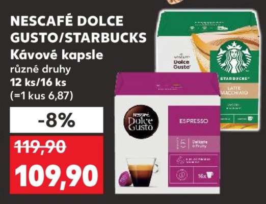 NESCAFÉ DOLCE GUSTO/STARBUCKS Kávové kapsle