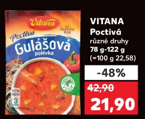 Vitana Poctivá gulášová polévka