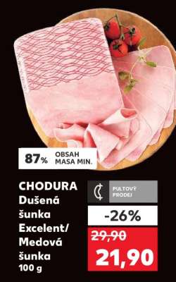 CHODURA Dušená šunka Excelent/Medová šunka 100 g