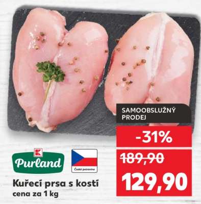 Kuřecí prsa s kostí