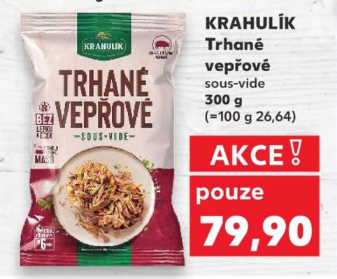 Krahulík Trhané vepřové Sous-vide