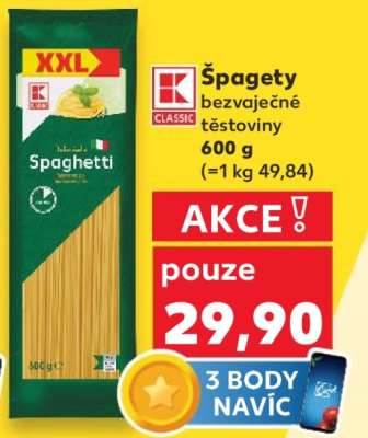 Špagety bezvaječné těstoviny