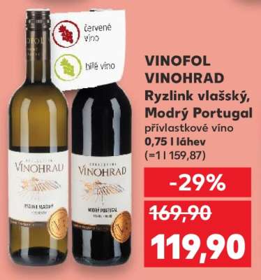 VINOFOL VINOHRAD Ryzlink vlašský, Modrý Portugal