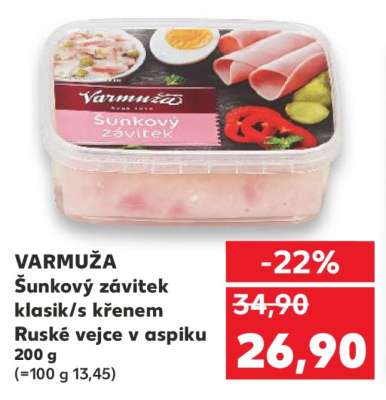 VARMUŽA Šunkový závitek klasik/s křenem