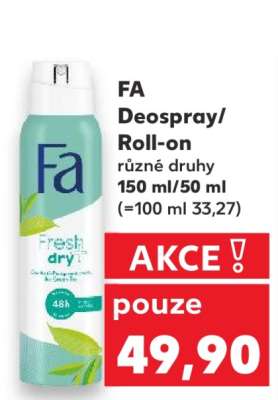 FA Deospray/ Roll-on