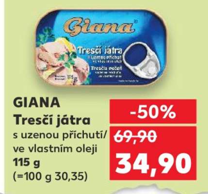 Giana Tresčí játra •
