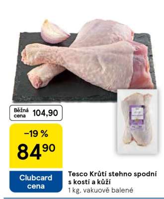 Tesco Krůtí stehno spodní s kostí a kůží