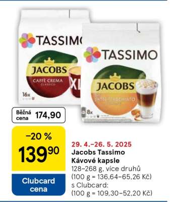 Jacobs Tassimo kávové kapsle