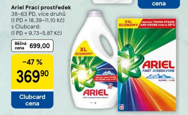 Ariel prací prostředek