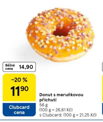 Donut s meruňkovou příchutí