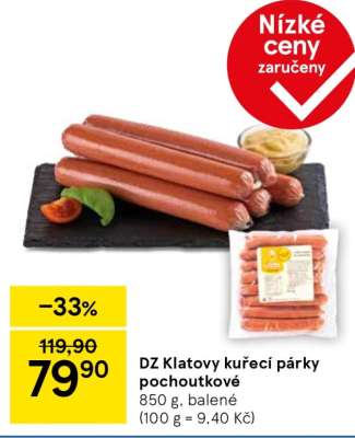 DZ Klatovy Kuřecí párky pochoutkové