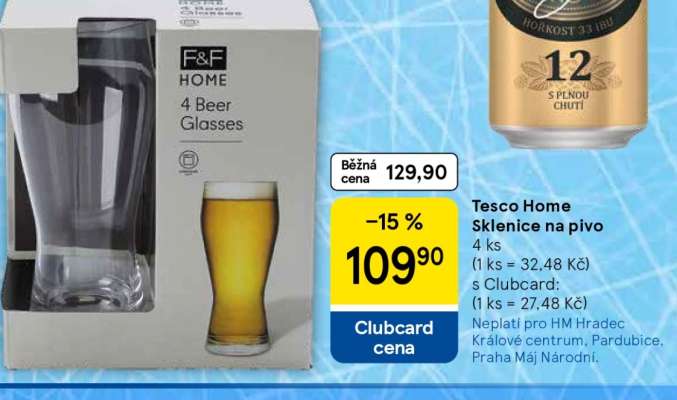 Tesco Home Sklenice na pivo