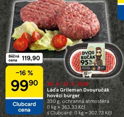 Láďa Grileman Dvouručák hovězí burger