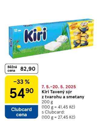Kiri Tavený sýr z tvarohu a smetany