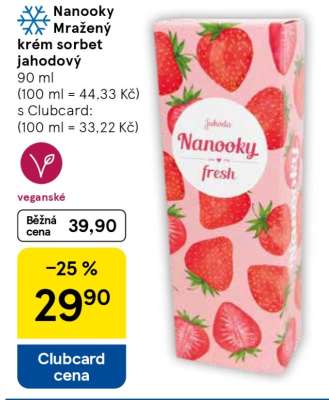 Nanooky Mražený krém sorbet jahodový