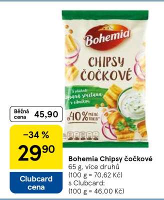 Bohemia Chipsy čočkové