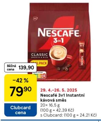 Nescafé 3v1 Instantní kávová směs