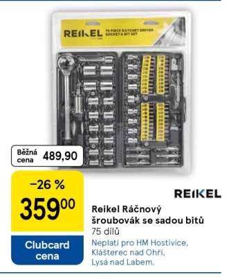 Reikel Ráčnový šroubovák se sadou bitů