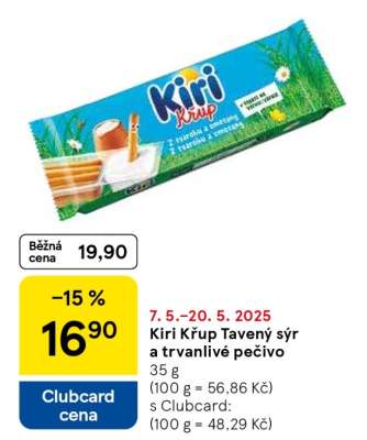 Kiri Křup Tavený sýr a trvanlivé pečivo