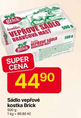 Sádlo vepřové kostka Brick