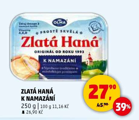 Zlatá Haná k namazání