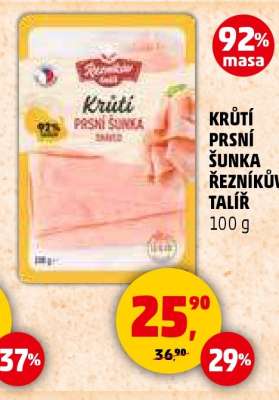 KRŮTÍ PRSNÍ ŠUNKA ŘEZNÍKŮV TALÍŘ