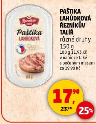 PAŠTIKA LAHŮDKOVÁ ŘEZNÍKŮV TALÍŘ