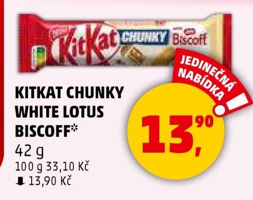KITKAT CHUNKY WHITE LOTUS BISCOFF