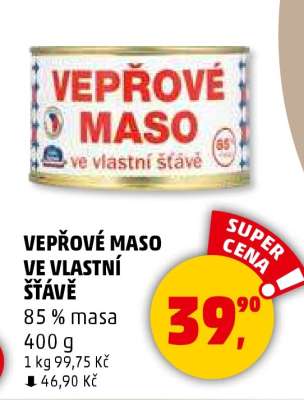 Vepřové maso ve vlastní šťávě