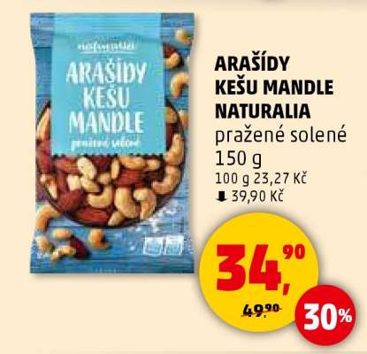 ARAŠÍDY KEŠU MANDLE NATURALIA