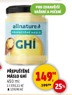 PŘEPUŠTĚNÉ MÁSLO GHÍ