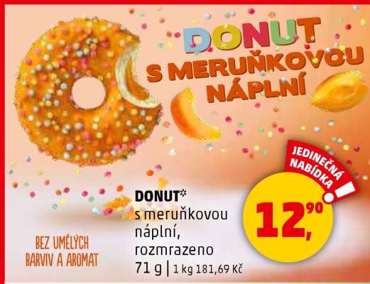 Donut s meruňkovou náplní