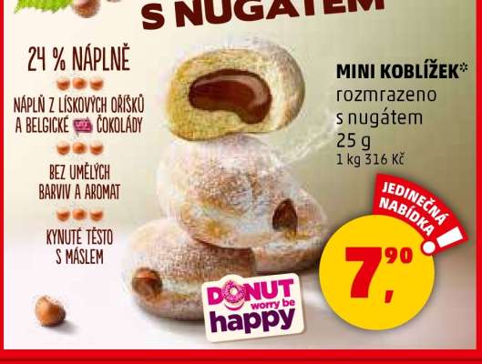 Mini koblížek s nugátem**