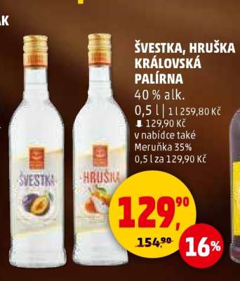 ŠVESTKA, HRUŠKA KRÁLOVSKÁ PALÍRNA