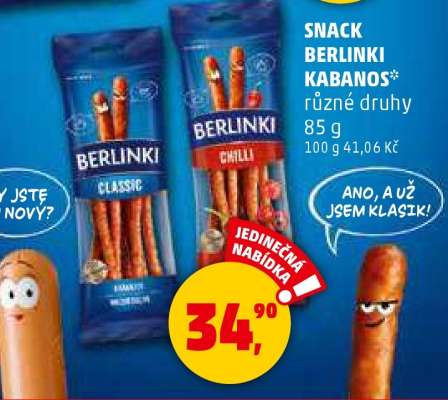 Snack Berlinki Kabanos