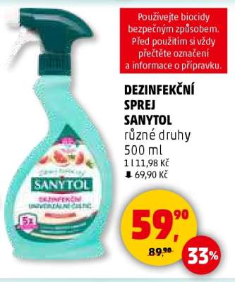 DEZINFEKČNÍ SPREJ SANYTOL