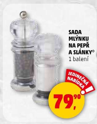 Sada mlýnku na pepř a slánky