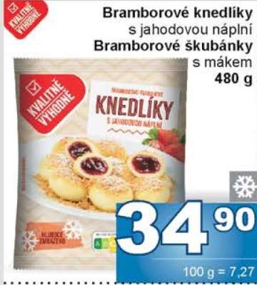 Bramborové knedlíky s jahodovou náplní / Bramborové škubánky s mákem