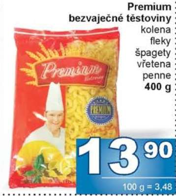 Premium bezvaječné těstoviny