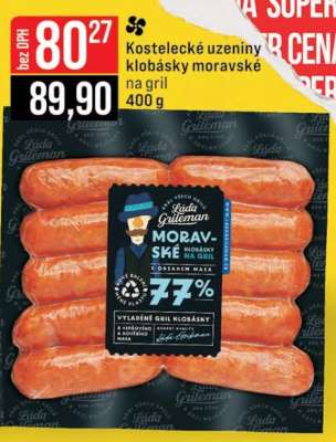 Kostelecké uzeniny klobásky moravské na gril