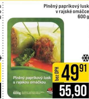 Plněný paprikový lusk v rajské omáčce