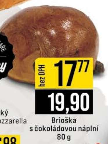 Brioška s čokoládovou náplní