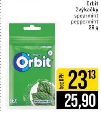 Orbit žvýkačky