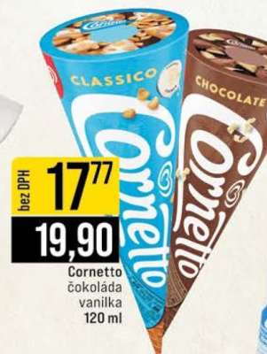 Cornetto čokoláda vanilka