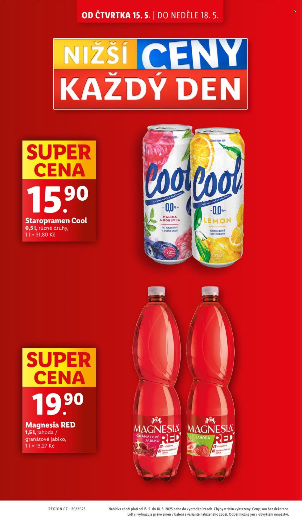 Leták Lidl - 15. 5. 2025 - 18. 5. 2025. 