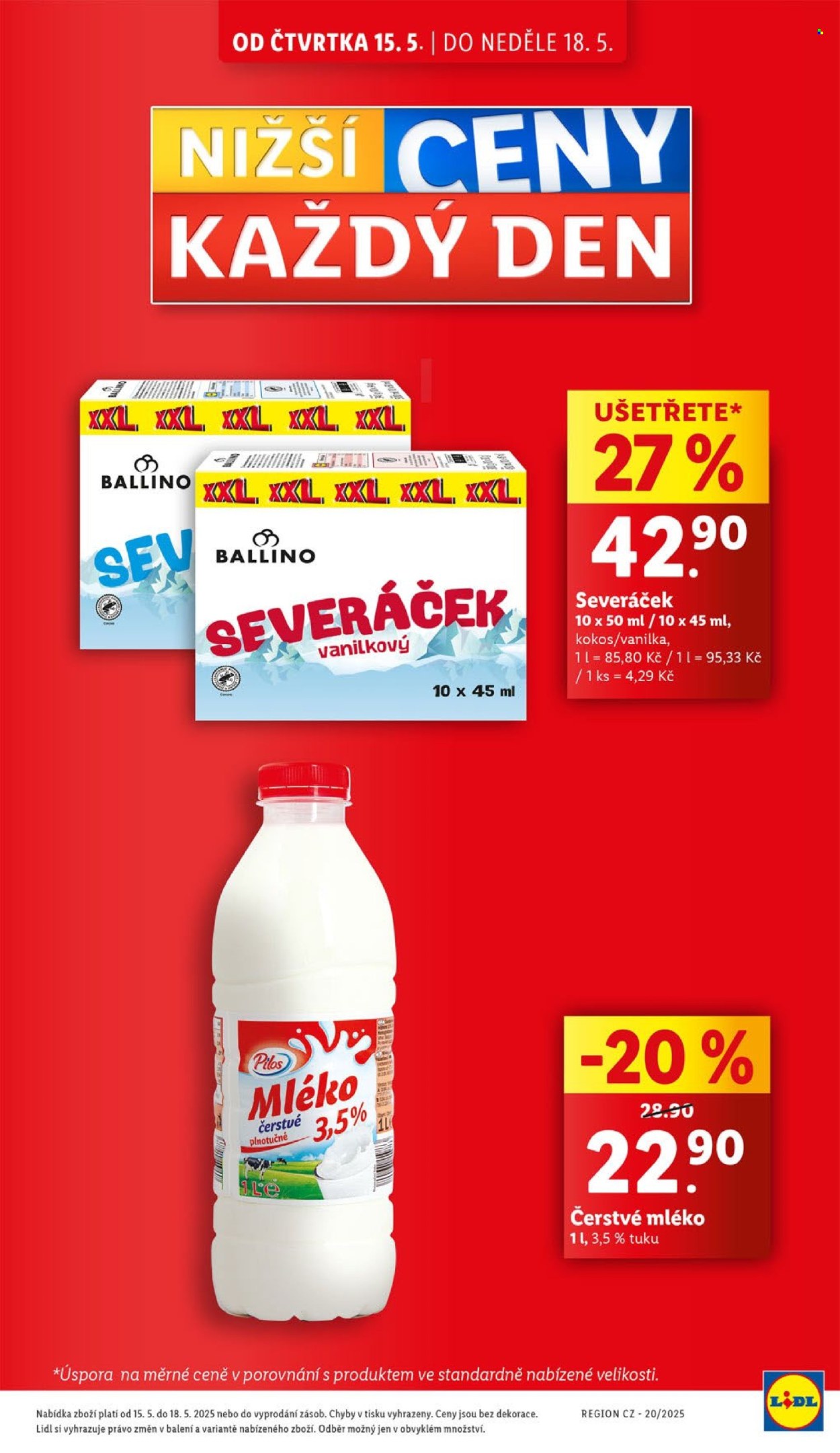 Leták Lidl - 15. 5. 2025 - 18. 5. 2025. 